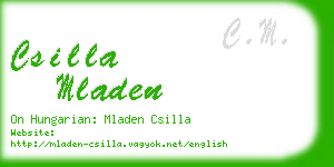 csilla mladen business card